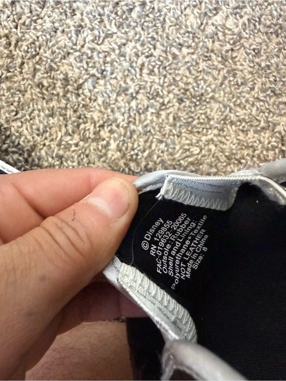 Disney Black Quilted Mickey Slip-On Shoes with White Trim - Picture 5 of 5